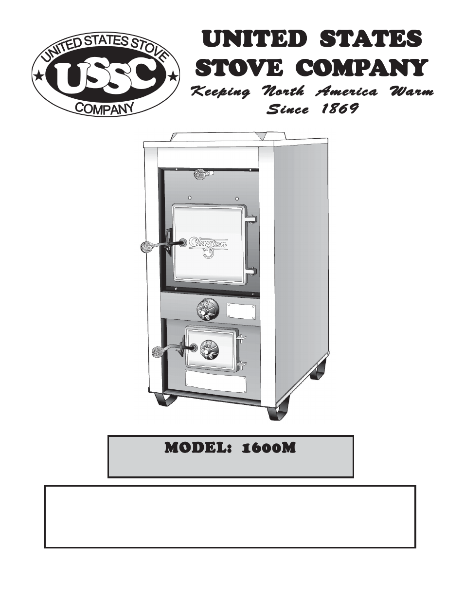 United States Stove Company 1600M User Manual | 20 pages