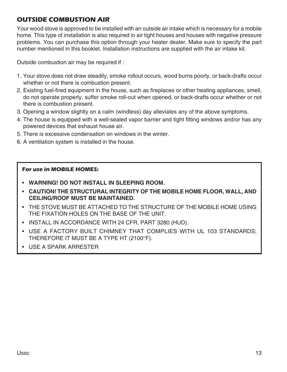 United States Stove Company 2000 User Manual | Page 13 / 20