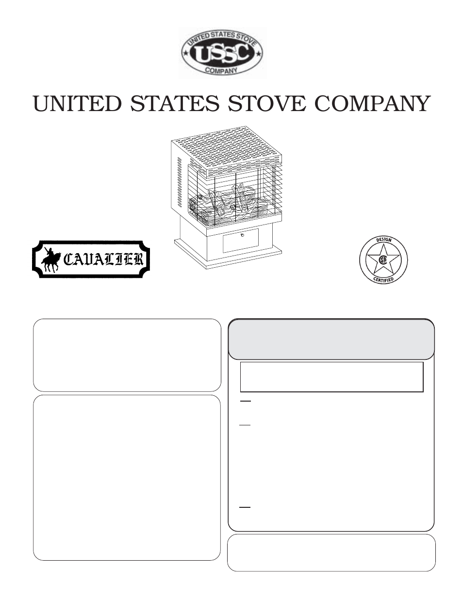 United States Stove Company CAVALIER C9830N User Manual | 24 pages