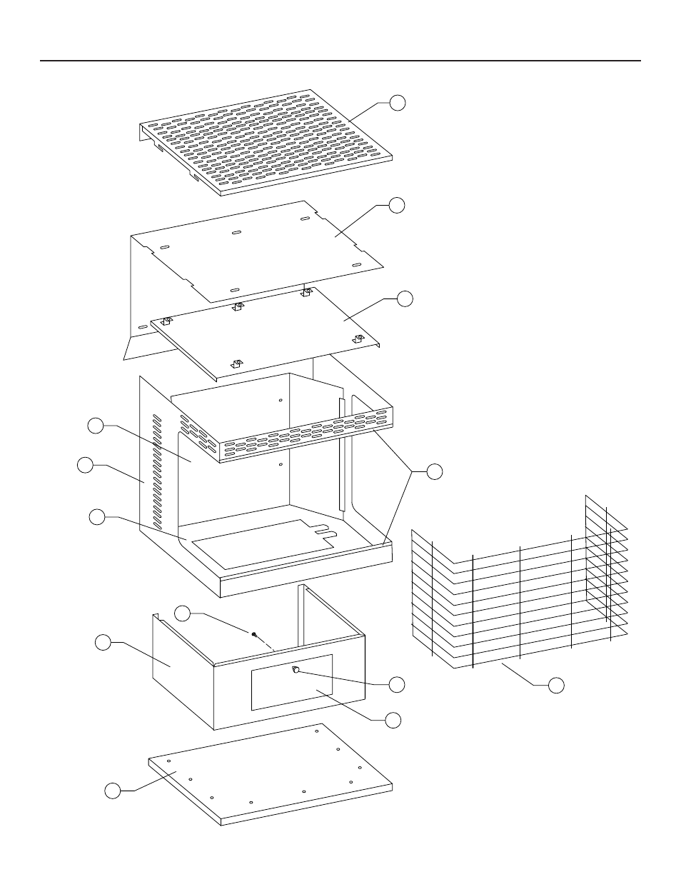 Heater assembly replacement parts | United States Stove Company CAVALIER C9830N User Manual | Page 15 / 24