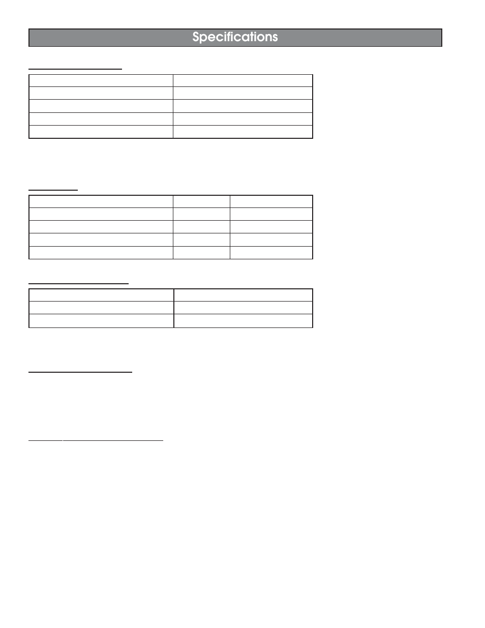 Specifications | United States Stove Company 5500XL User Manual | Page 4 / 20