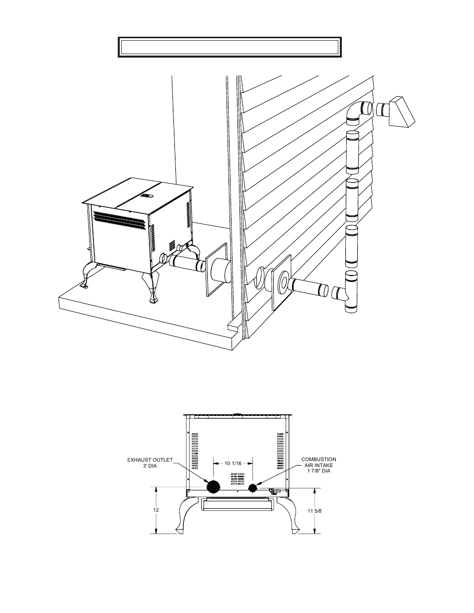 Dimensional tolerance ±0.25, 3’ minimum vertical pipe | United States Stove Company 6039HF User Manual | Page 10 / 24