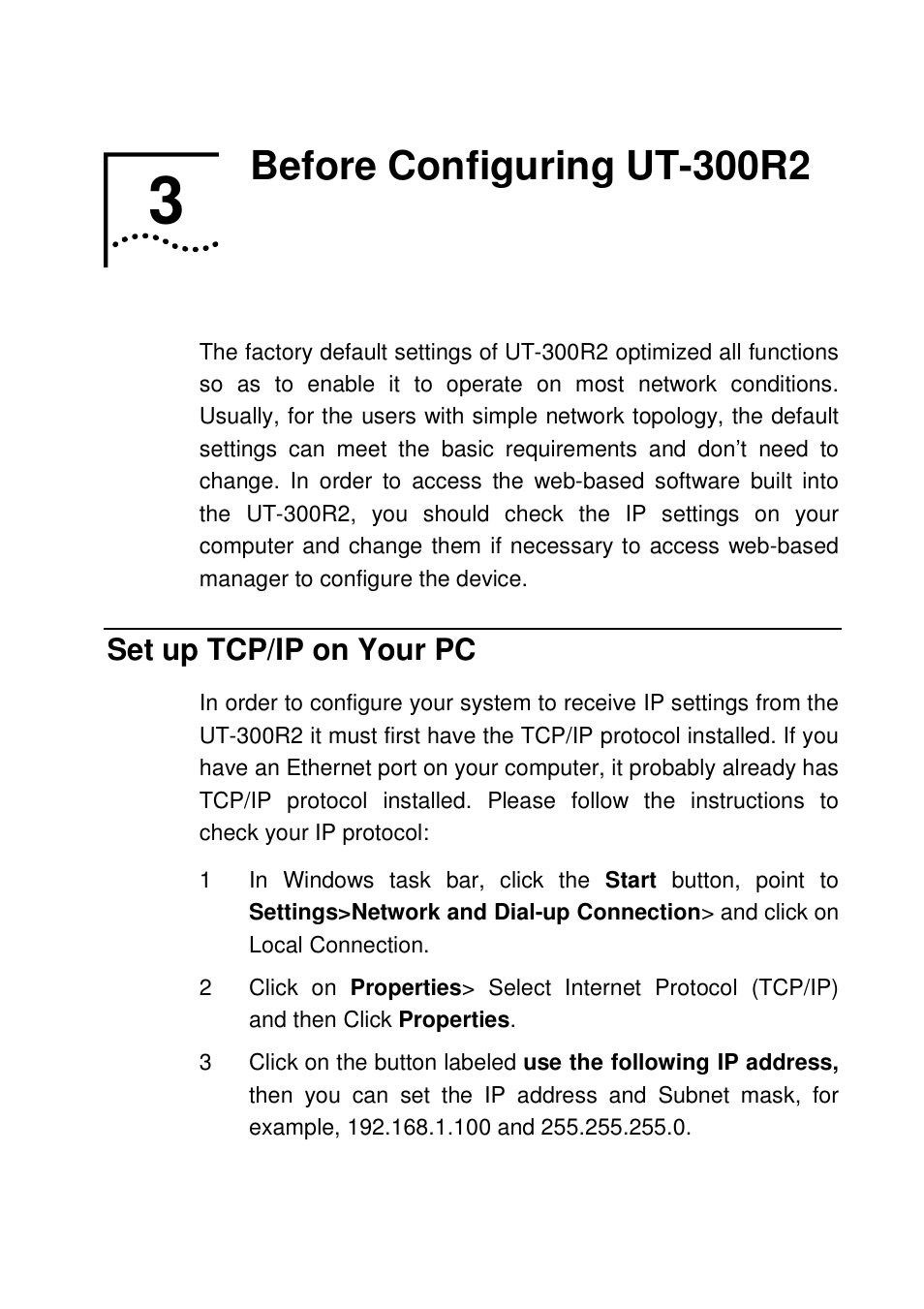 Set up tcp/ip on your pc | UTStarcom UT-300R2 User Manual | Page 16 / 85