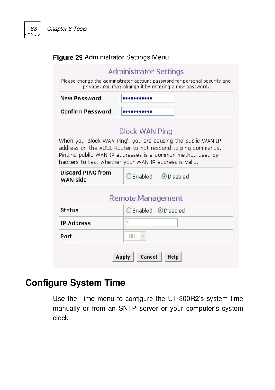 Configure system time | UTStarcom UT-300R2 User Manual | Page 70 / 85