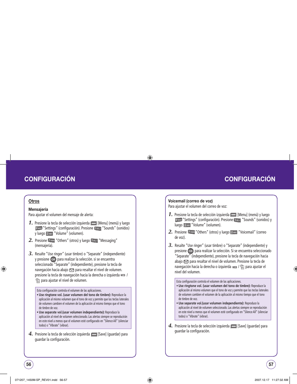 Configuración configuración | UTStarcom CDM1450 User Manual | Page 109 / 166