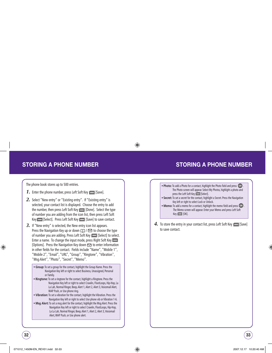 Storing a phone number | UTStarcom CDM1450 User Manual | Page 17 / 166