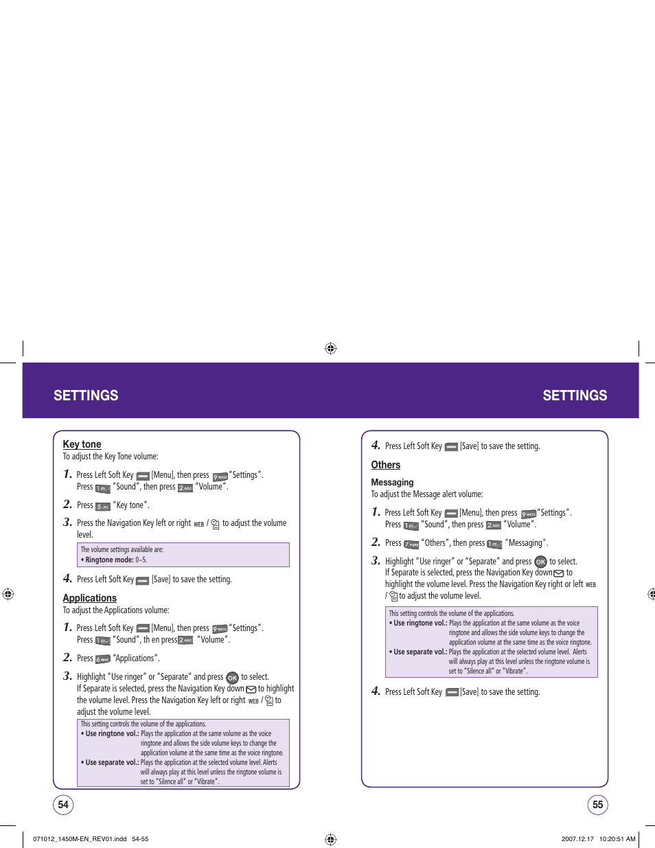 Settings | UTStarcom CDM1450 User Manual | Page 28 / 166