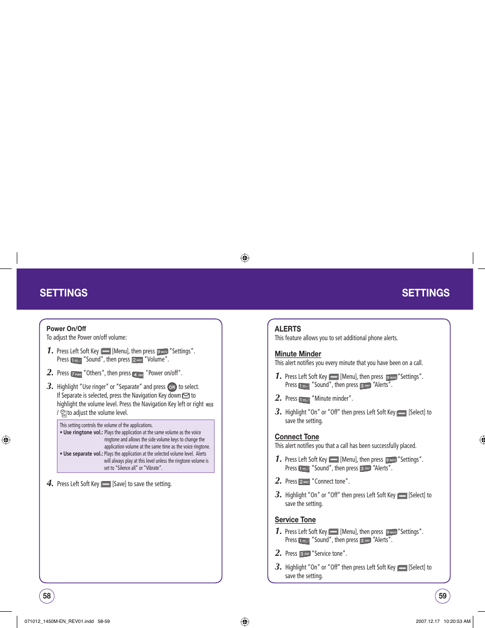 Settings | UTStarcom CDM1450 User Manual | Page 30 / 166