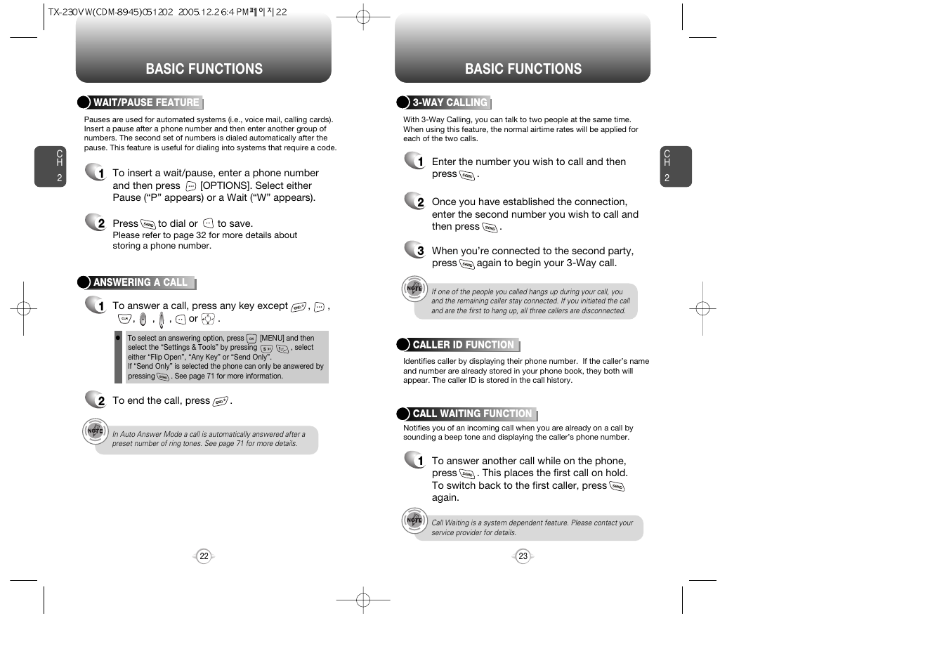 Basic functions | UTStarcom CDM8945 User Manual | Page 12 / 75