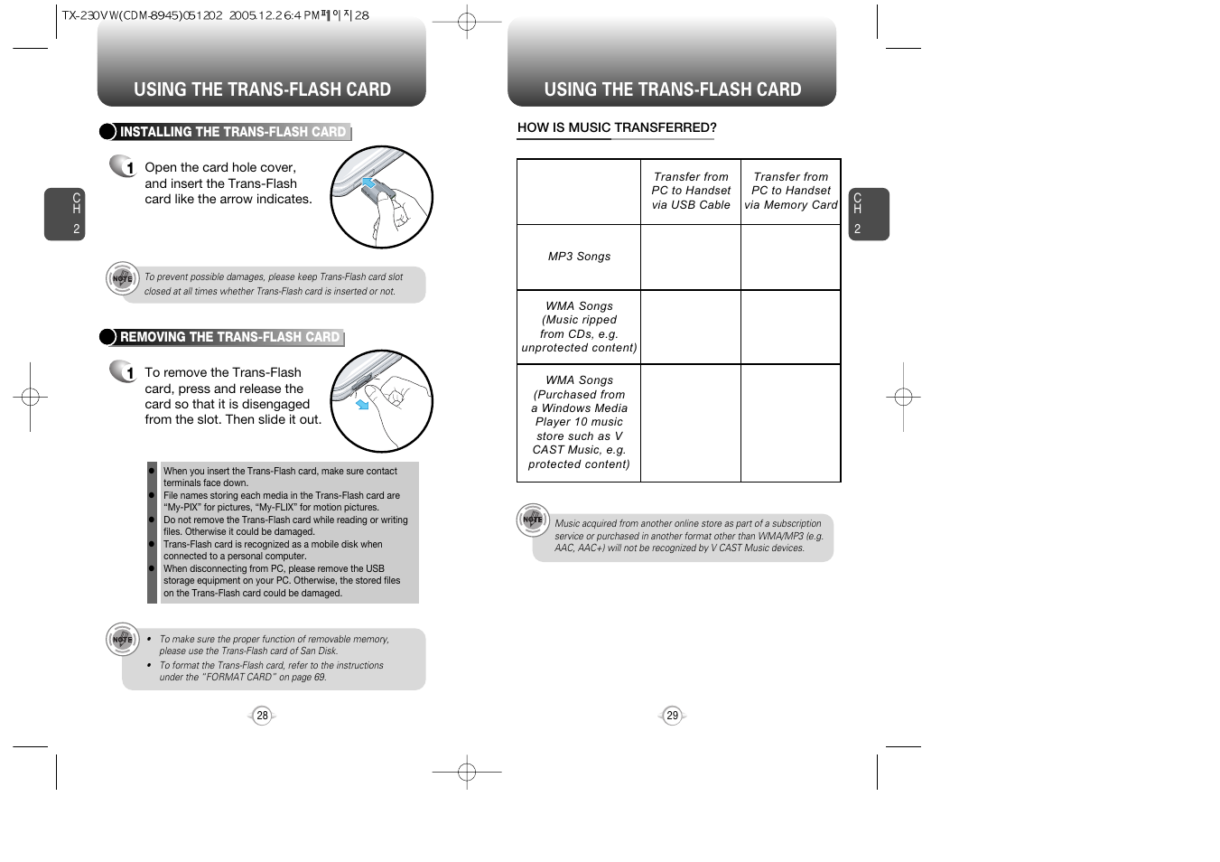 Using the trans-flash card | UTStarcom CDM8945 User Manual | Page 15 / 75