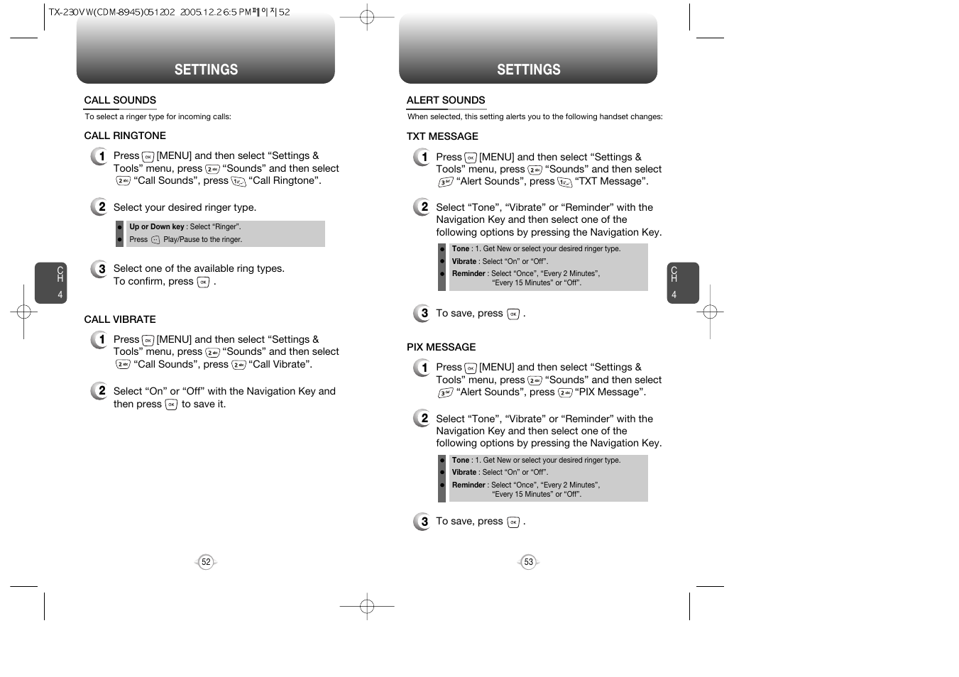 Settings | UTStarcom CDM8945 User Manual | Page 27 / 75