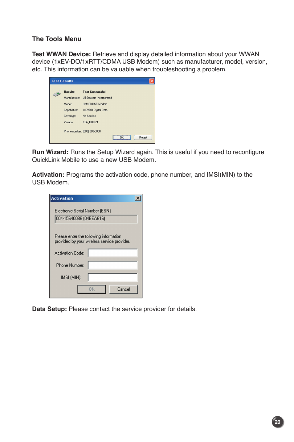 UTStarcom UM100C User Manual | Page 22 / 38