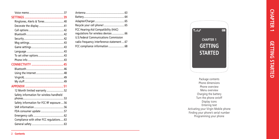 Getting started, Chapter 1 getting st ar ted | UTStarcom ARC VMUTX1 User Manual | Page 2 / 35