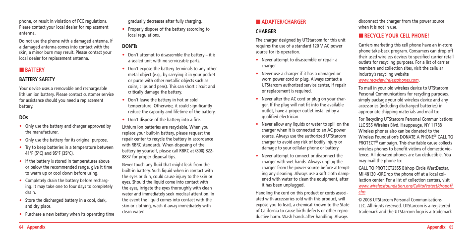 UTStarcom ARC VMUTX1 User Manual | Page 33 / 35