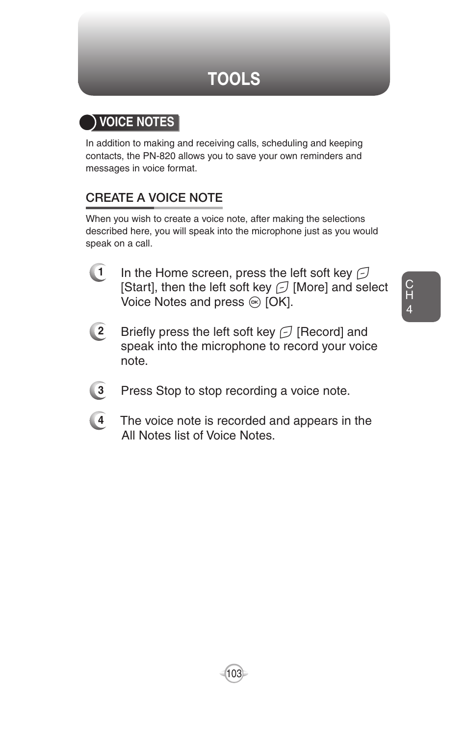 Tools | UTStarcom PN-820 User Manual | Page 105 / 282