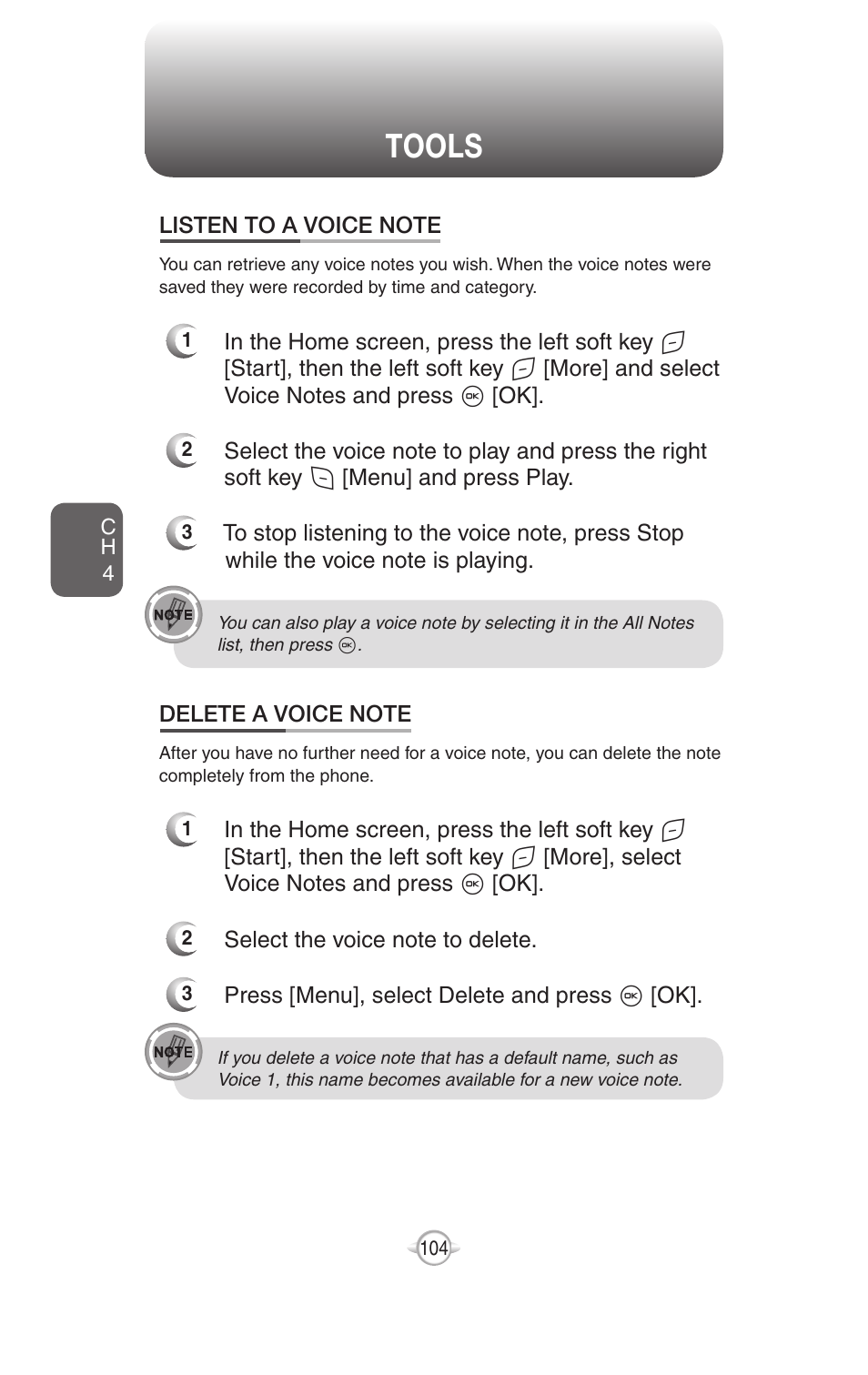 Tools | UTStarcom PN-820 User Manual | Page 106 / 282