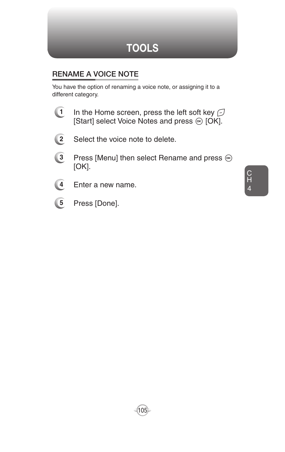 Tools | UTStarcom PN-820 User Manual | Page 107 / 282