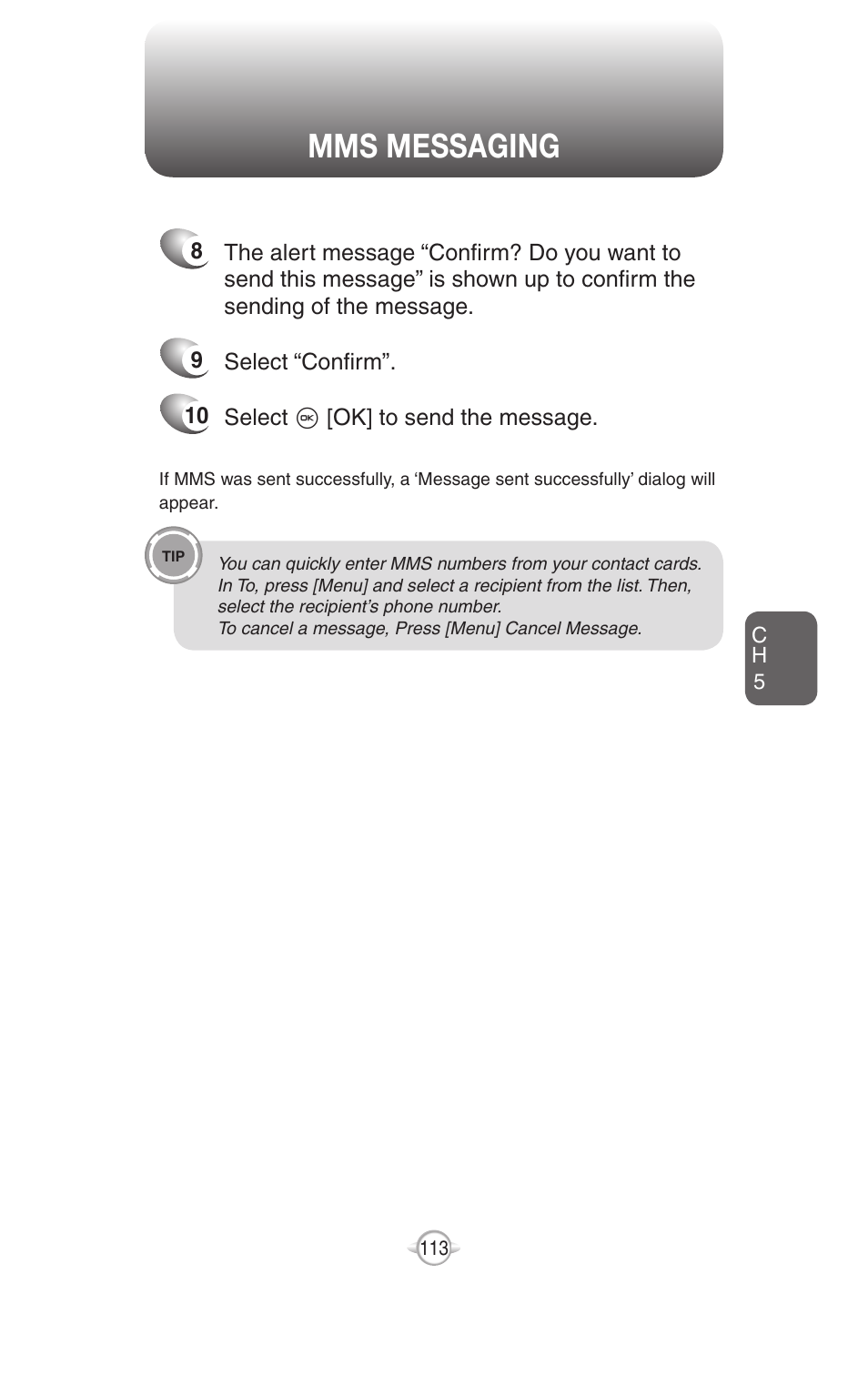 Mms messaging | UTStarcom PN-820 User Manual | Page 115 / 282