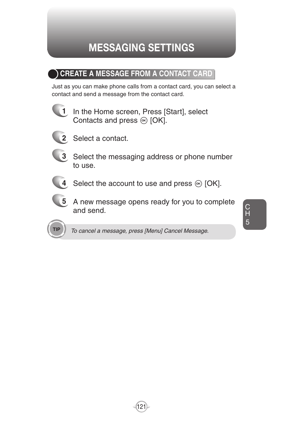 Messaging settings | UTStarcom PN-820 User Manual | Page 123 / 282
