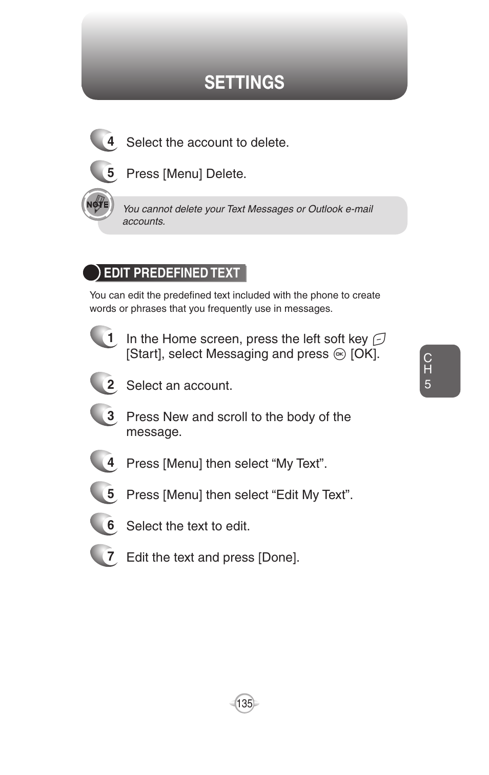 Settings | UTStarcom PN-820 User Manual | Page 137 / 282