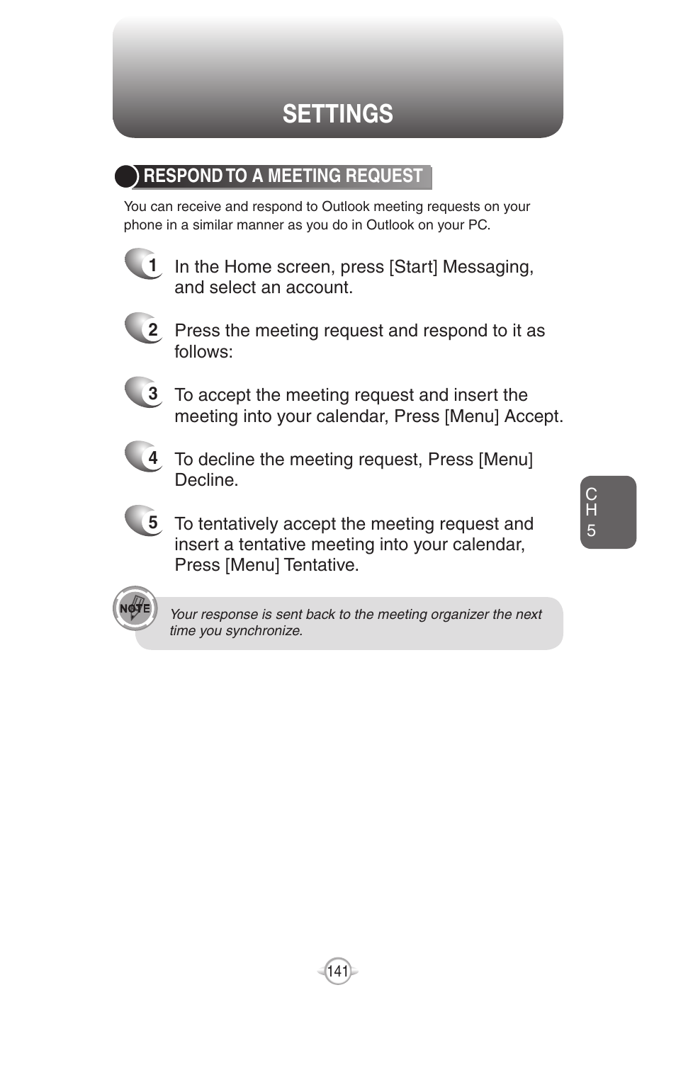 Settings | UTStarcom PN-820 User Manual | Page 143 / 282