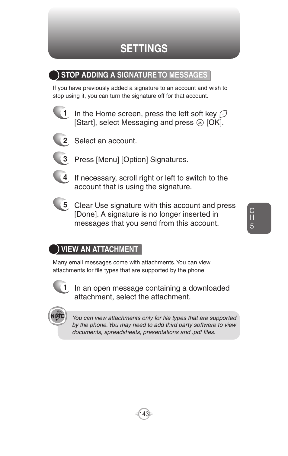 Settings | UTStarcom PN-820 User Manual | Page 145 / 282
