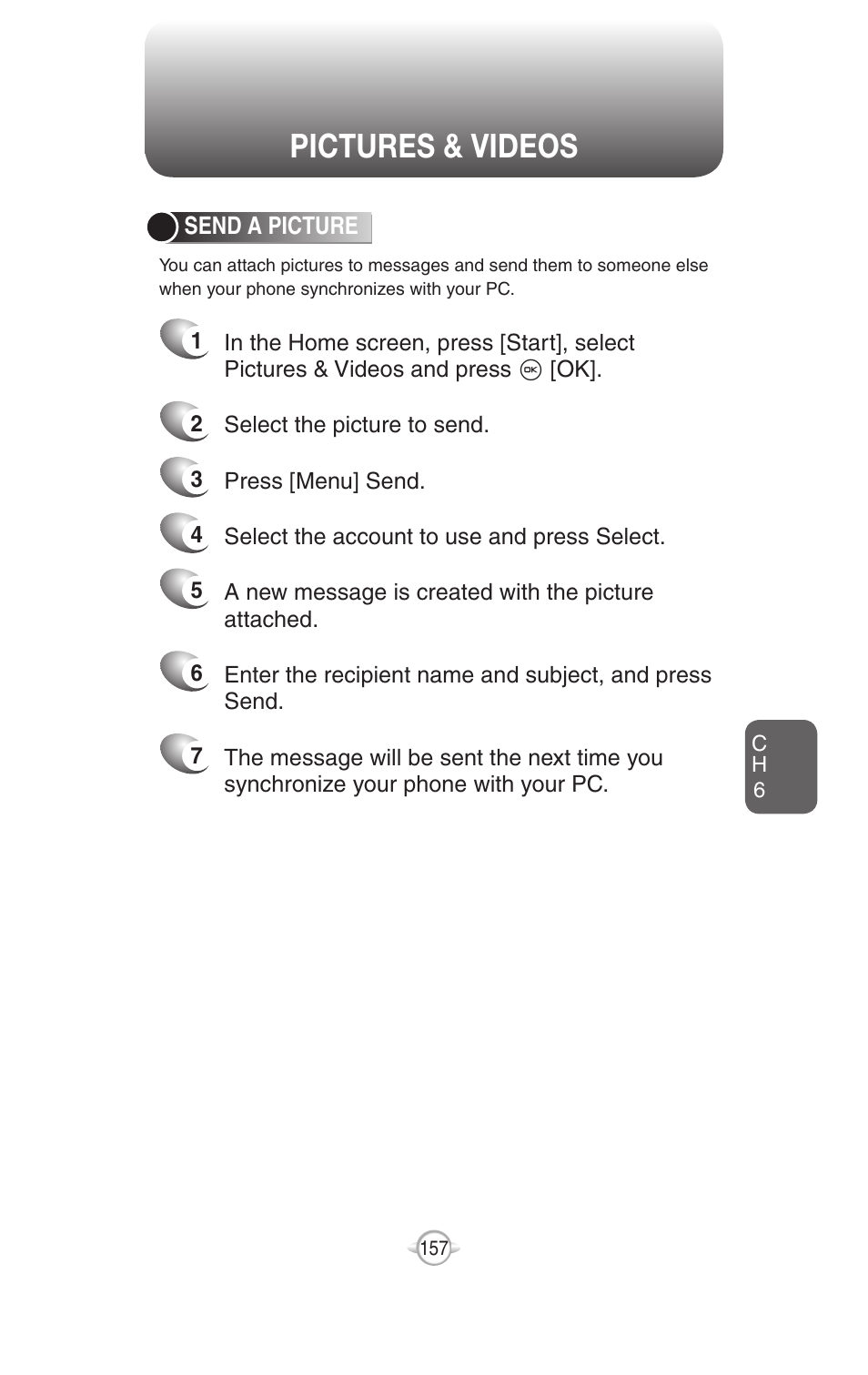 Pictures & videos | UTStarcom PN-820 User Manual | Page 159 / 282