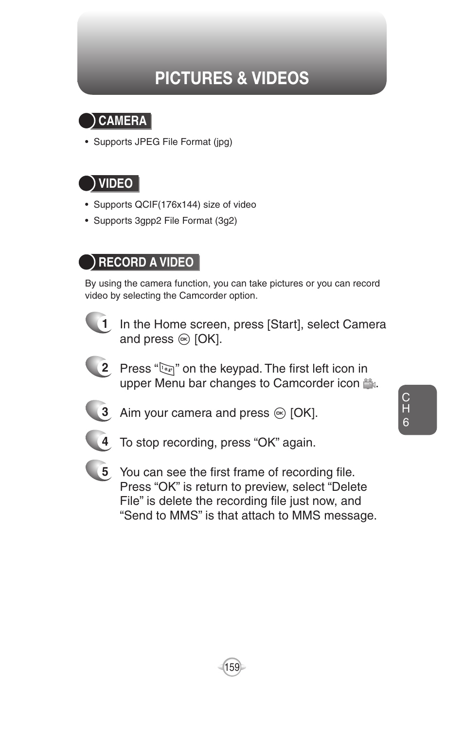 Pictures & videos | UTStarcom PN-820 User Manual | Page 161 / 282