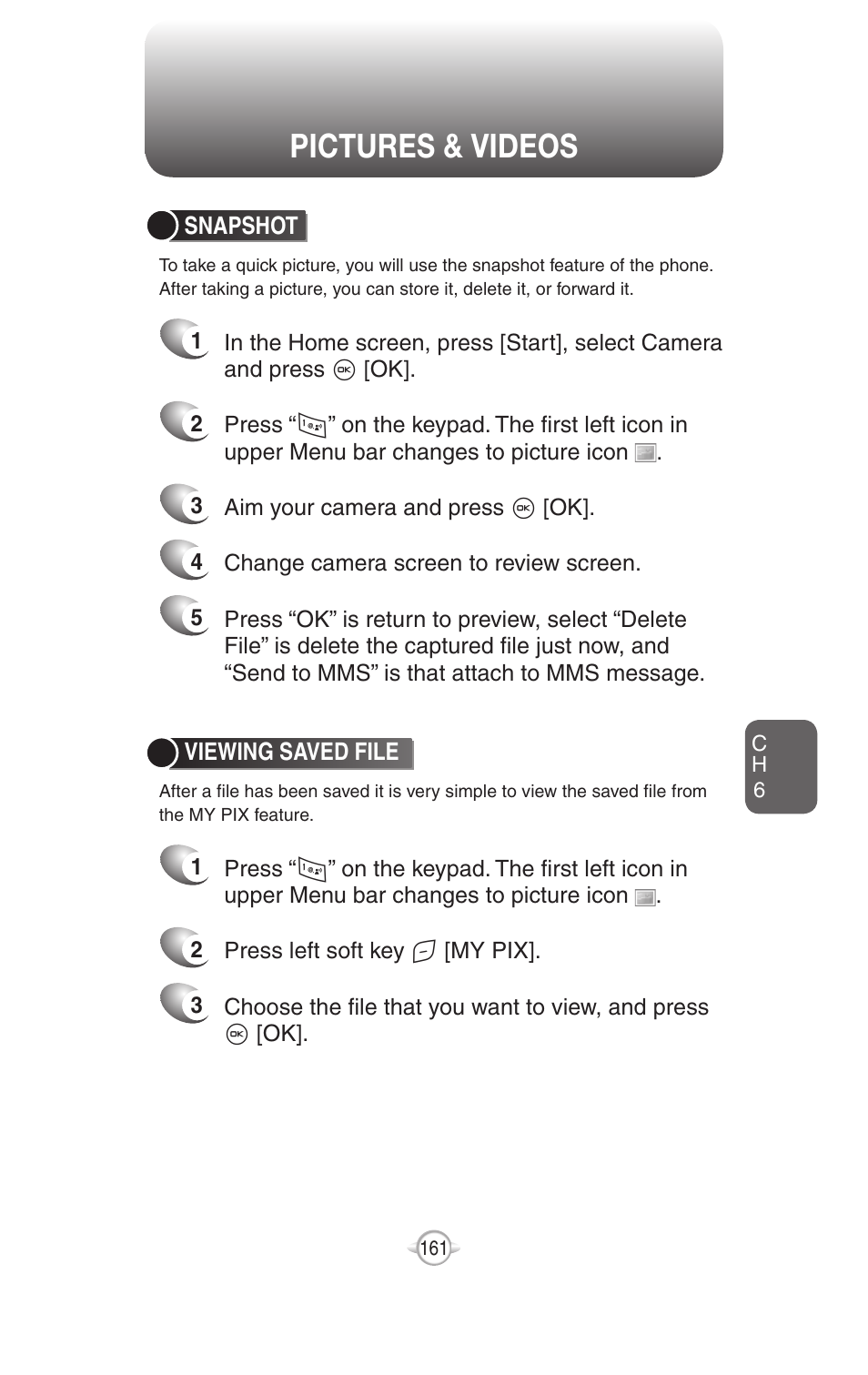 Pictures & videos | UTStarcom PN-820 User Manual | Page 163 / 282