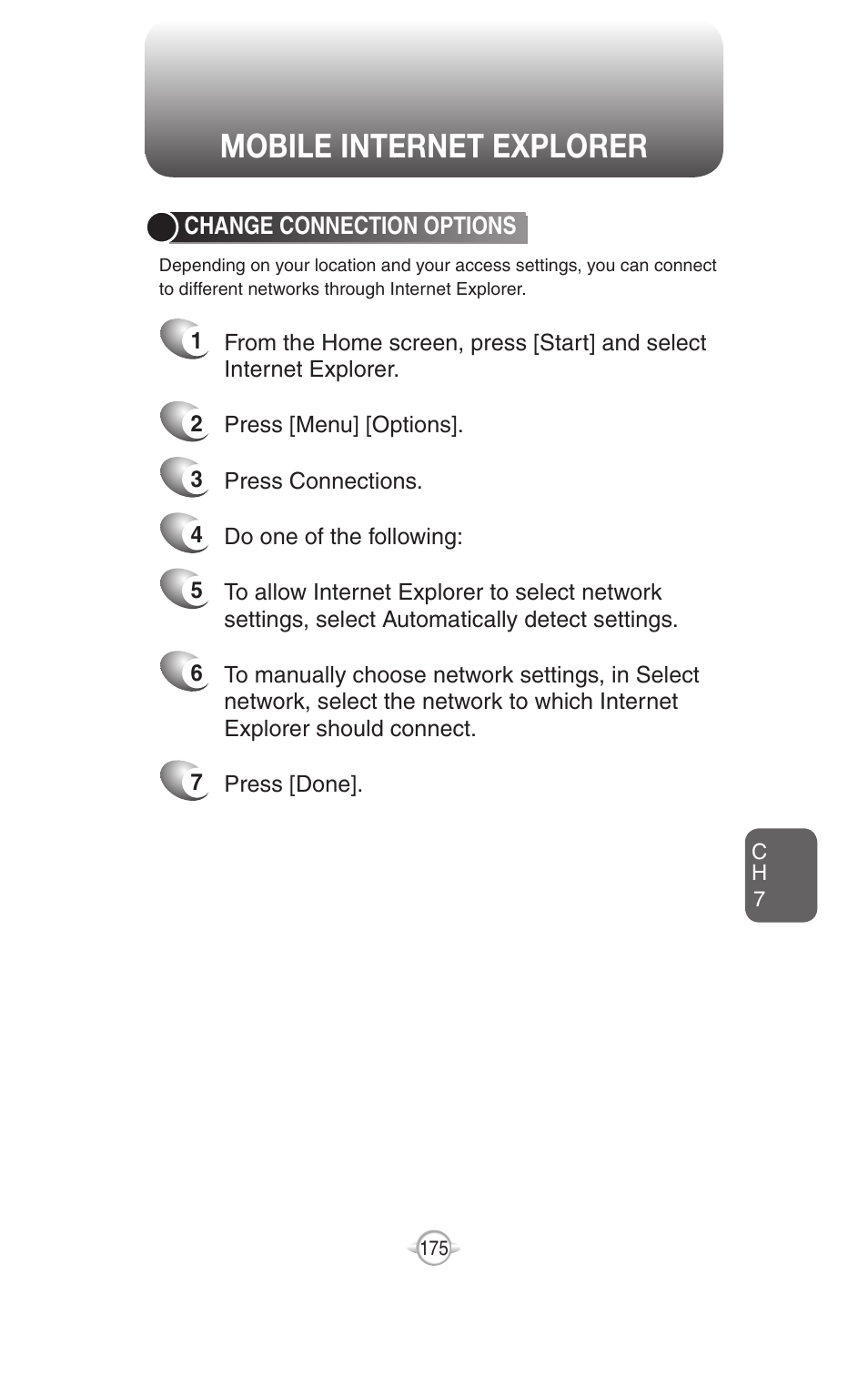 Mobile internet explorer | UTStarcom PN-820 User Manual | Page 177 / 282