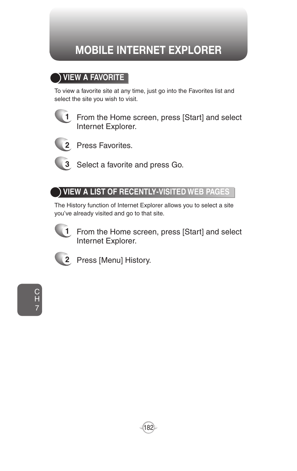 Mobile internet explorer | UTStarcom PN-820 User Manual | Page 184 / 282