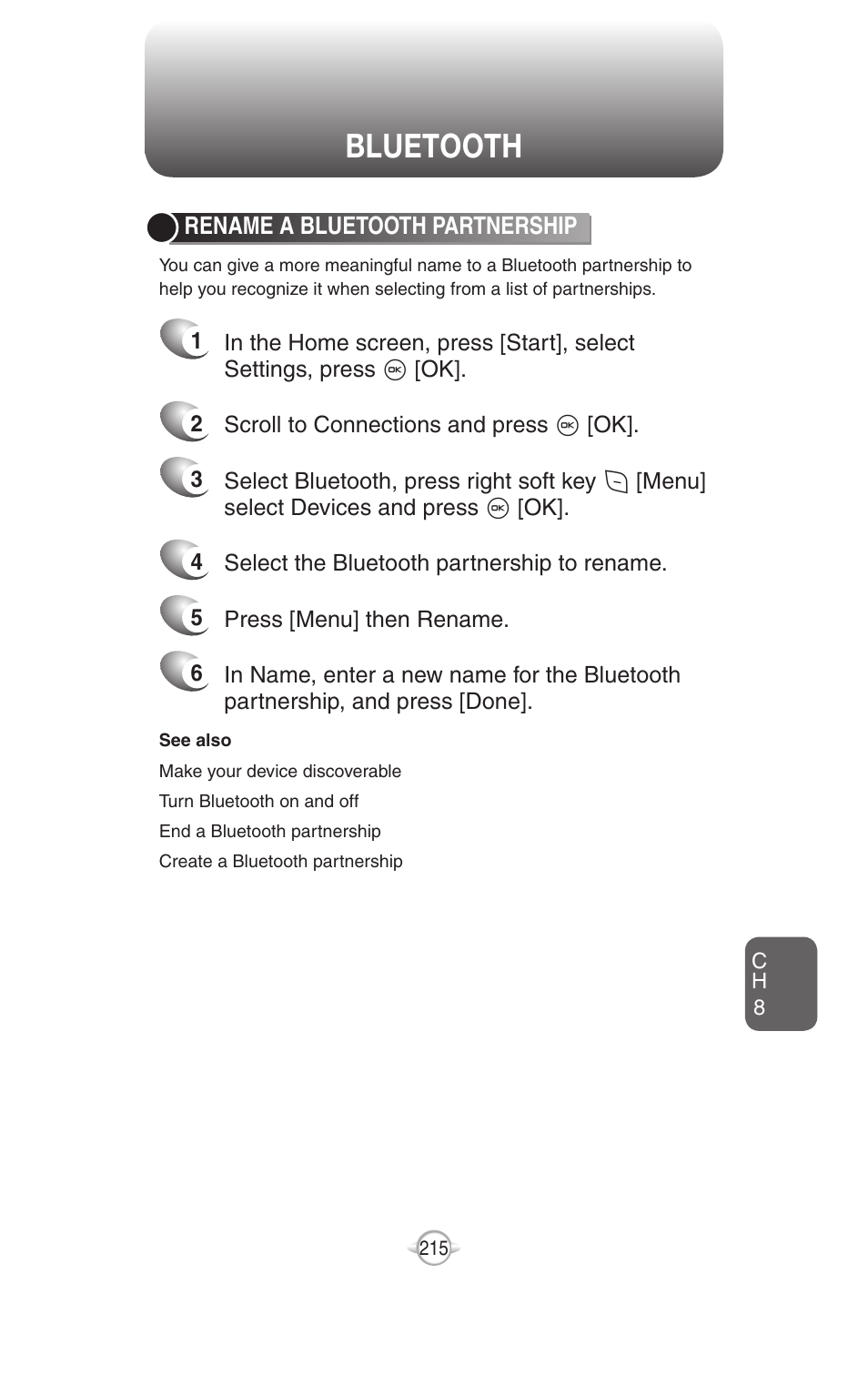 Bluetooth | UTStarcom PN-820 User Manual | Page 217 / 282