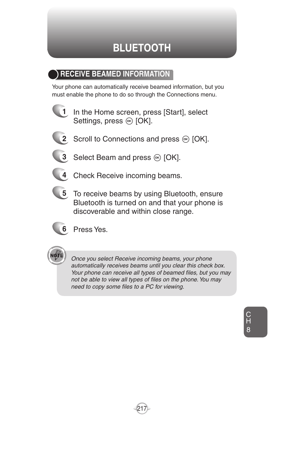 Bluetooth | UTStarcom PN-820 User Manual | Page 219 / 282
