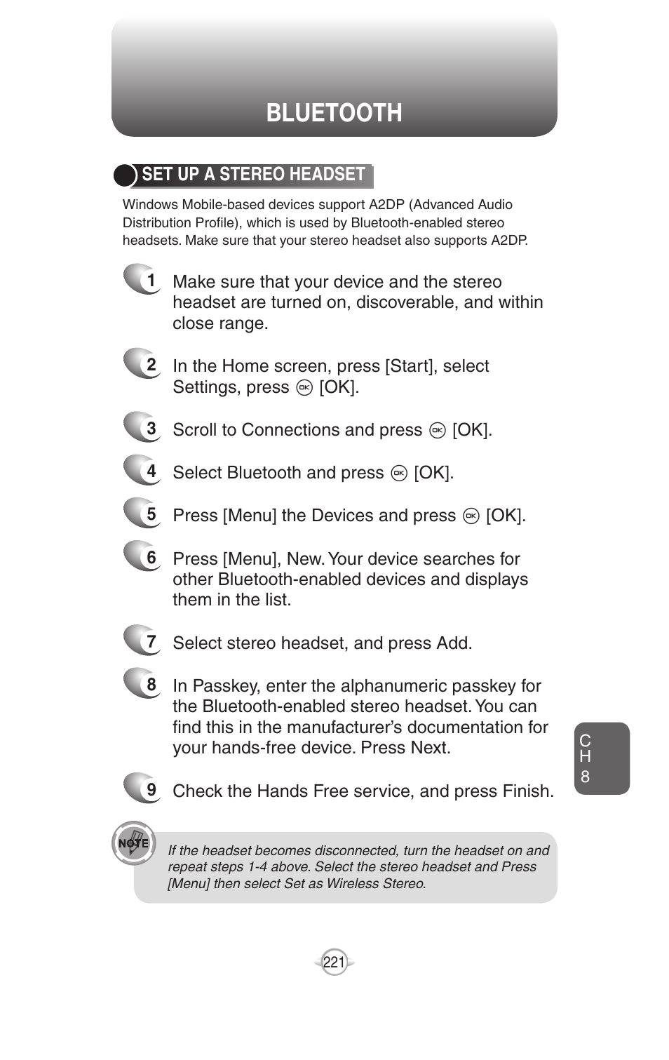 Bluetooth | UTStarcom PN-820 User Manual | Page 223 / 282
