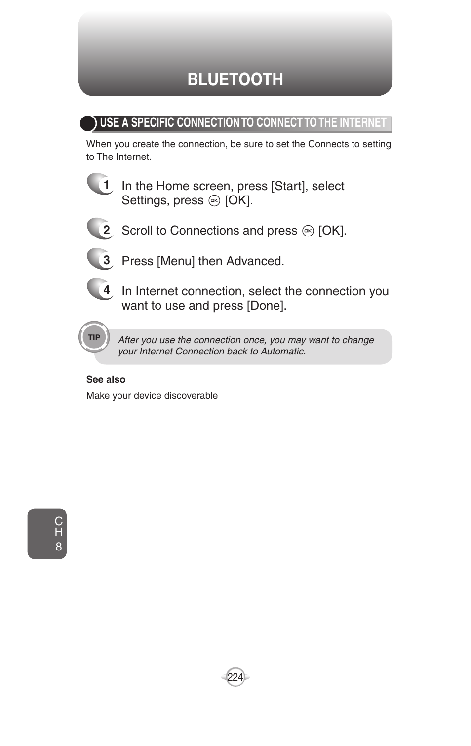 Bluetooth | UTStarcom PN-820 User Manual | Page 226 / 282