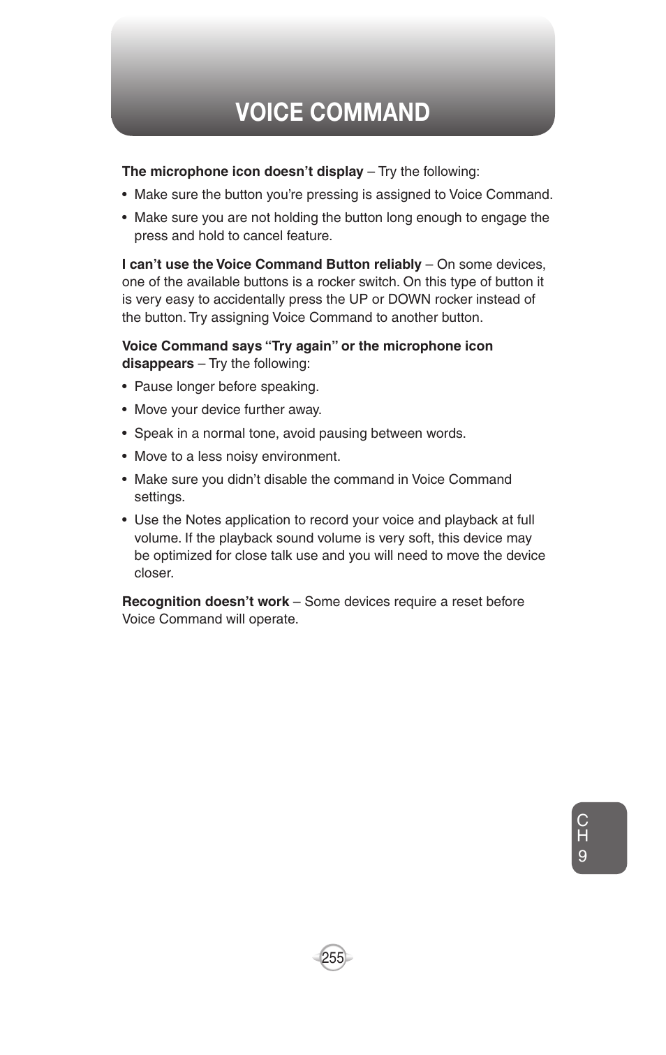 Voice command | UTStarcom PN-820 User Manual | Page 257 / 282