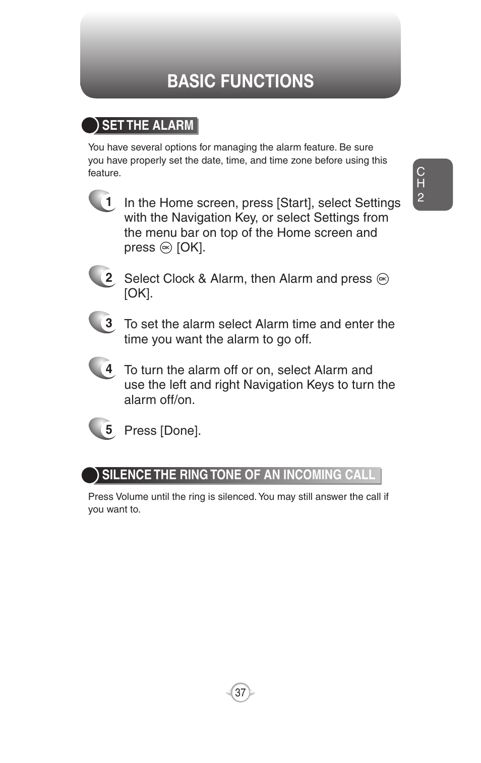 Basic functions | UTStarcom PN-820 User Manual | Page 39 / 282