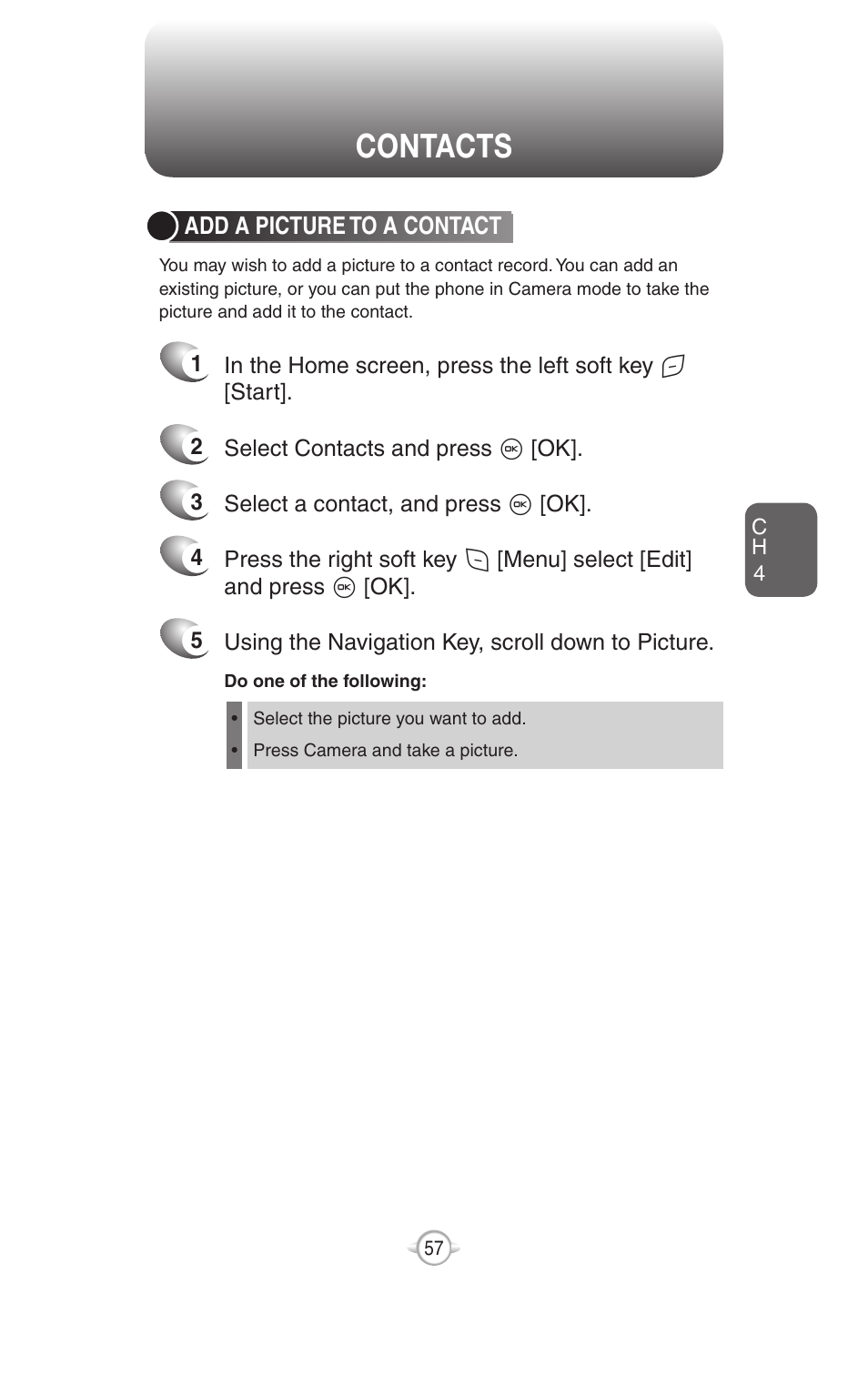 Contacts | UTStarcom PN-820 User Manual | Page 59 / 282