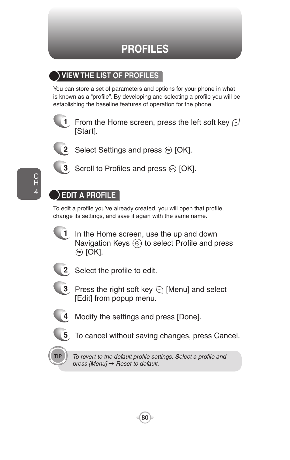 Profiles | UTStarcom PN-820 User Manual | Page 82 / 282