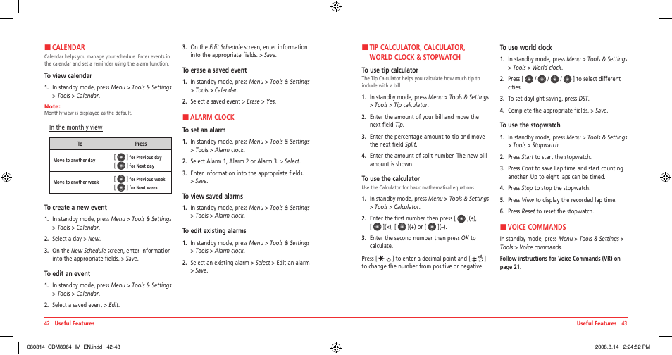 UTStarcom Shuttle CDM8964VM User Manual | Page 23 / 39