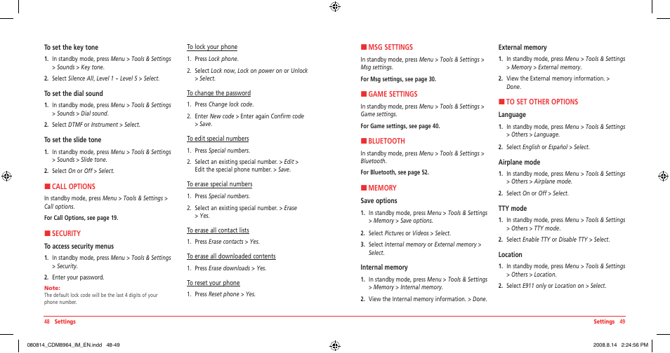 UTStarcom Shuttle CDM8964VM User Manual | Page 26 / 39