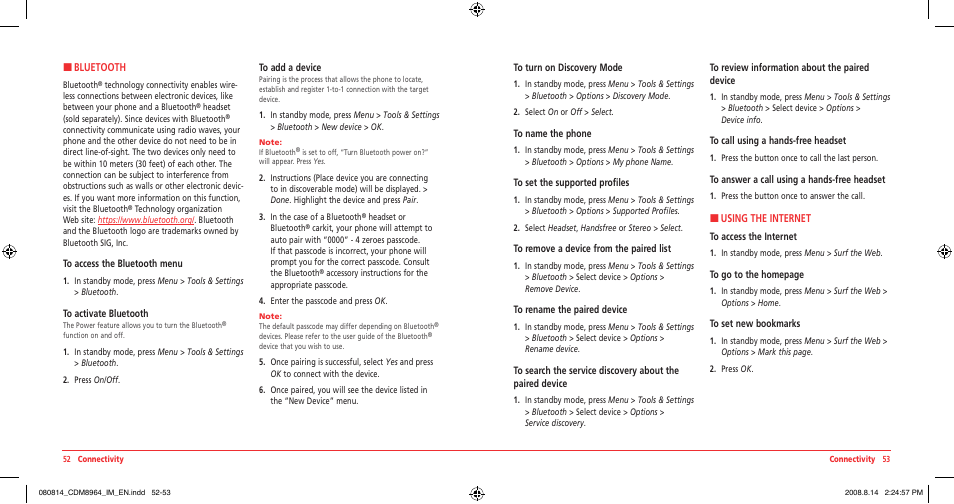 UTStarcom Shuttle CDM8964VM User Manual | Page 28 / 39