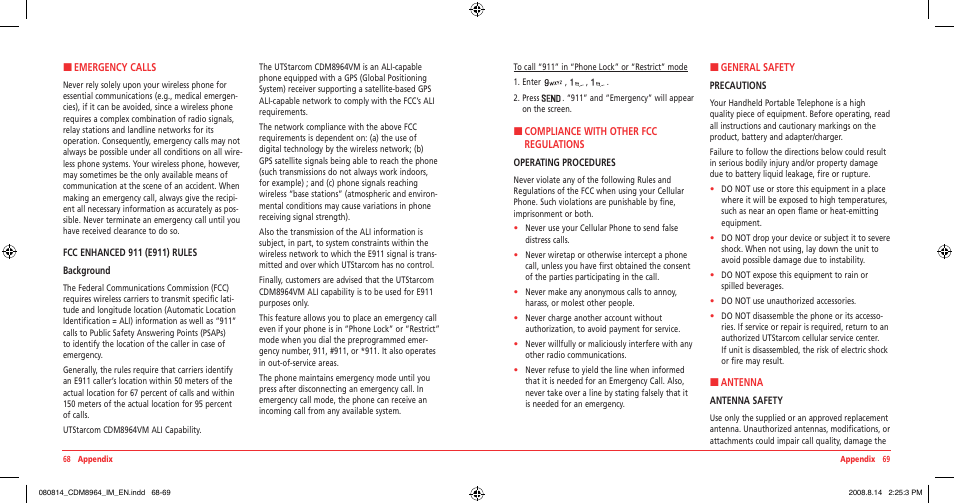 UTStarcom Shuttle CDM8964VM User Manual | Page 36 / 39