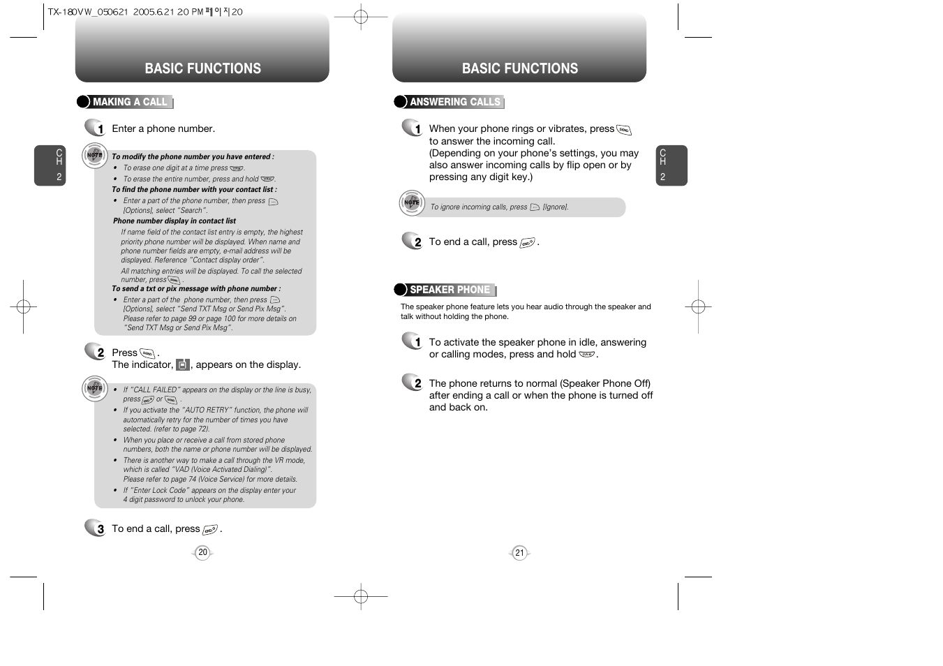 Basic functions | UTStarcom CDM 1080 User Manual | Page 12 / 63