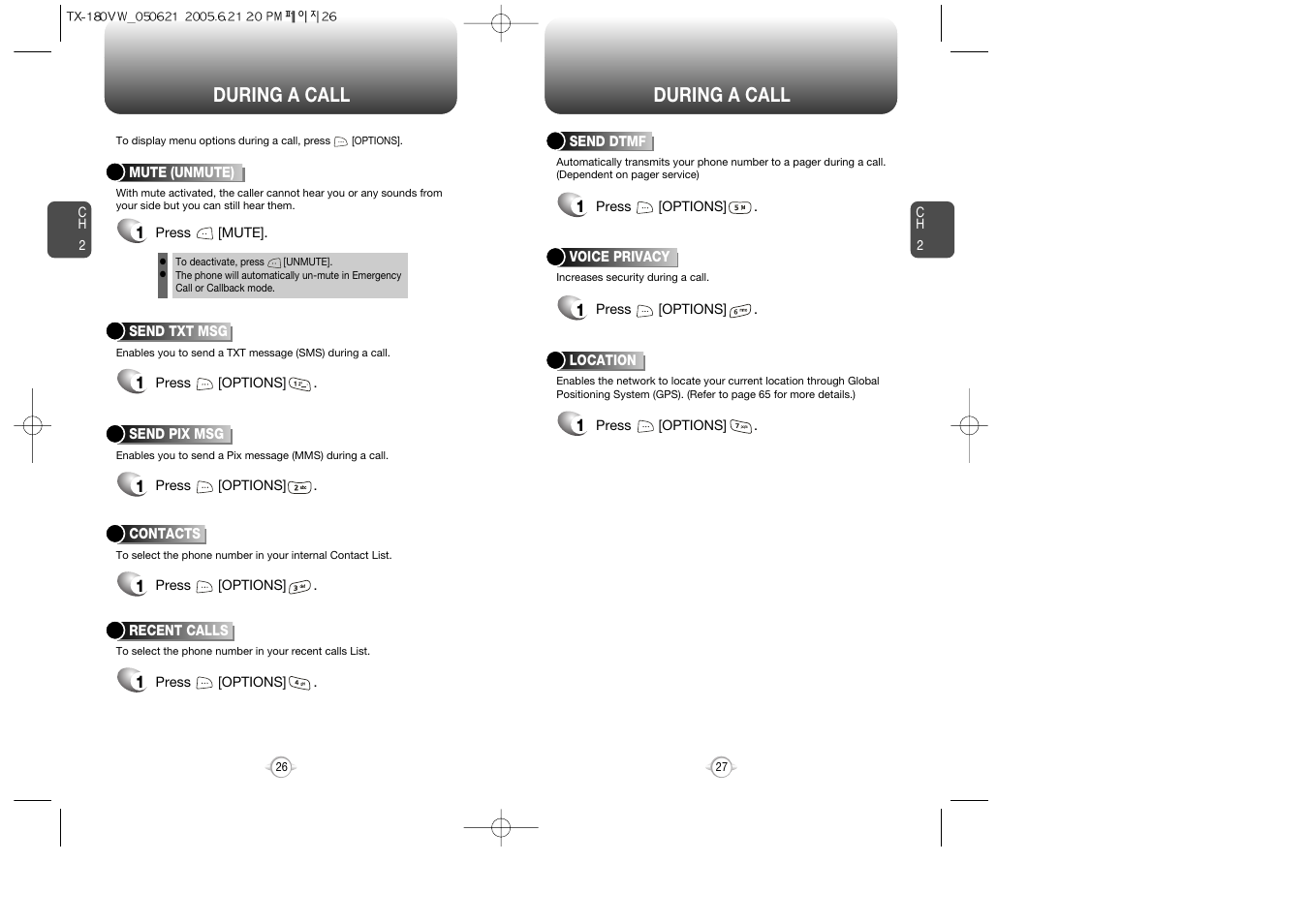 During a call | UTStarcom CDM 1080 User Manual | Page 15 / 63