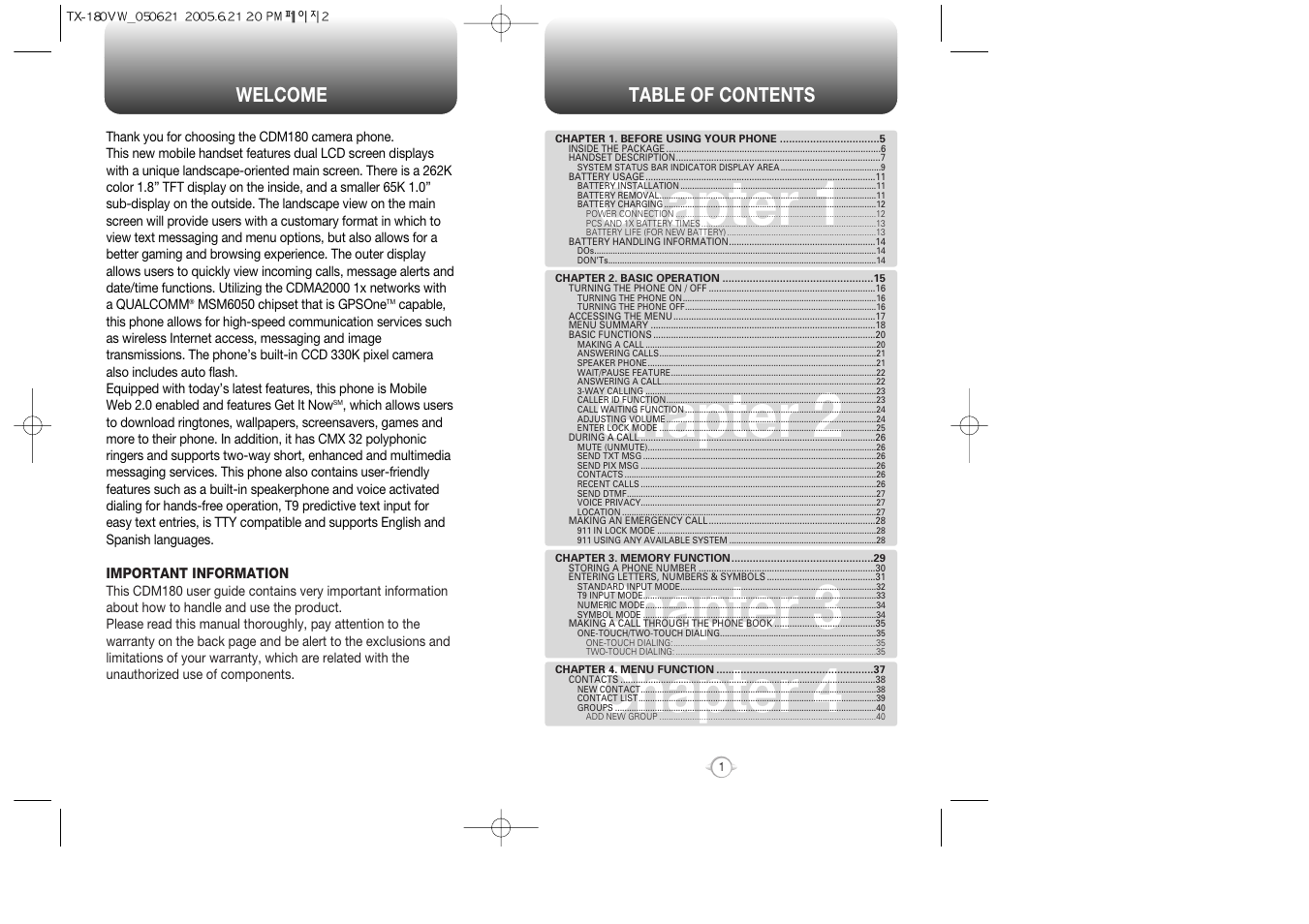 UTStarcom CDM 1080 User Manual | Page 2 / 63