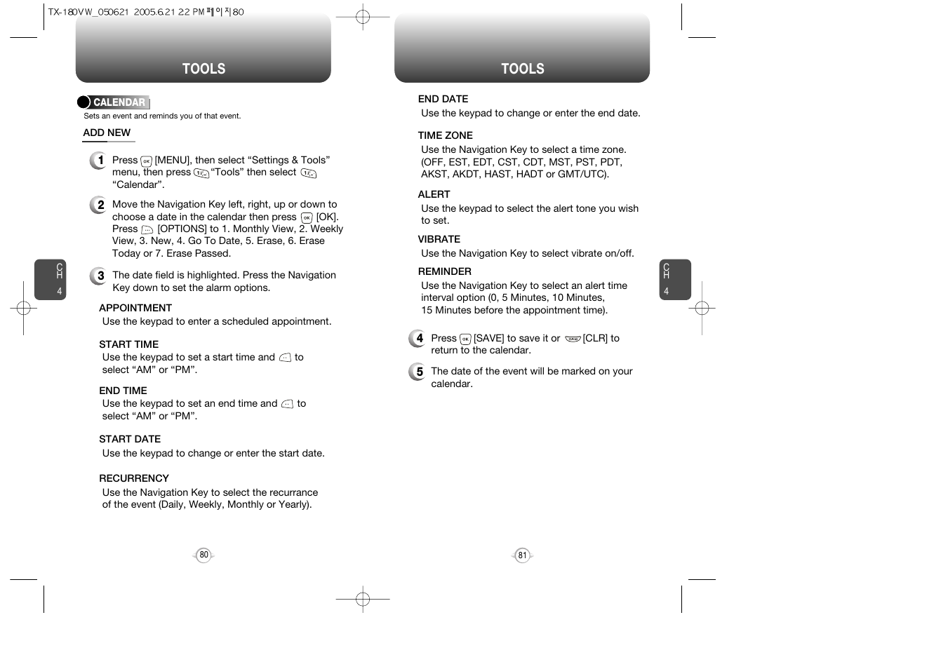 Tools | UTStarcom CDM 1080 User Manual | Page 42 / 63