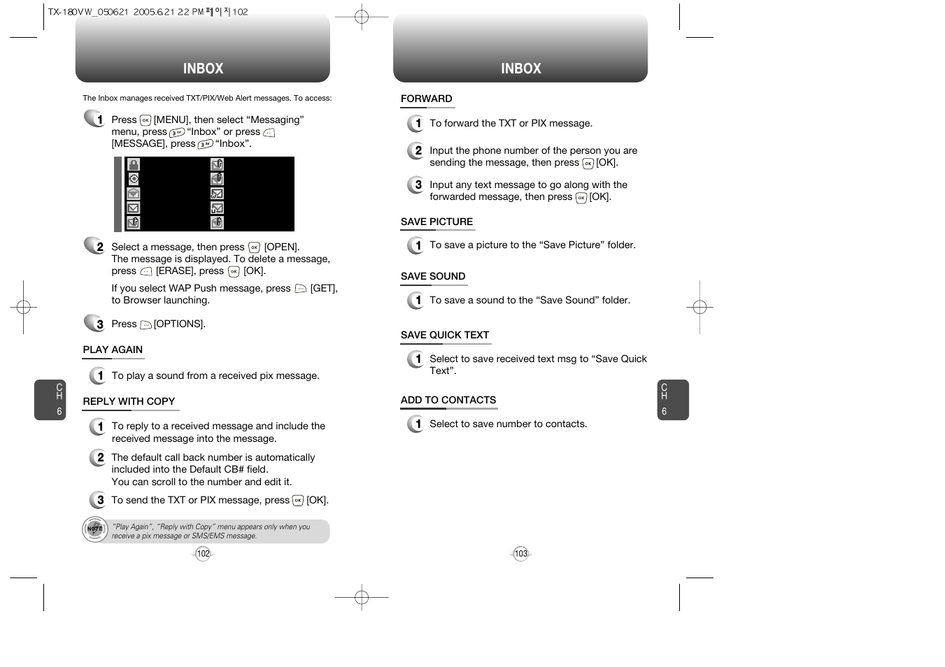 Inbox | UTStarcom CDM 1080 User Manual | Page 53 / 63
