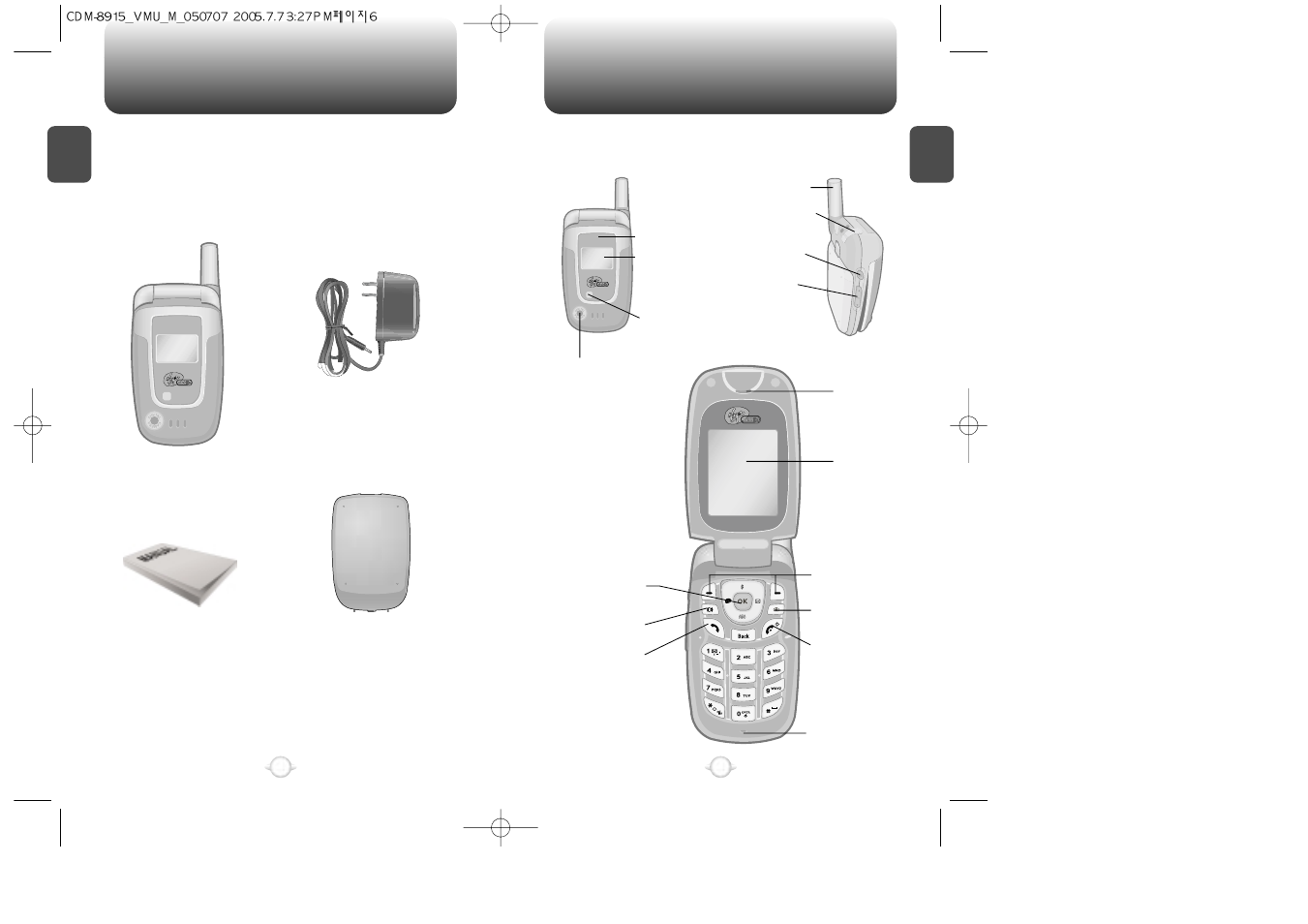 Handset description, Inside the package | UTStarcom VM8915 User Manual | Page 5 / 66