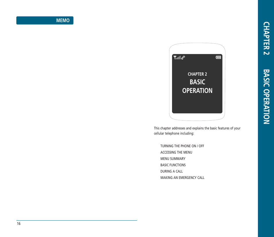 Chapter 2 basic opera tion, Basic operation | UTStarcom CDM-8625 User Manual | Page 10 / 69